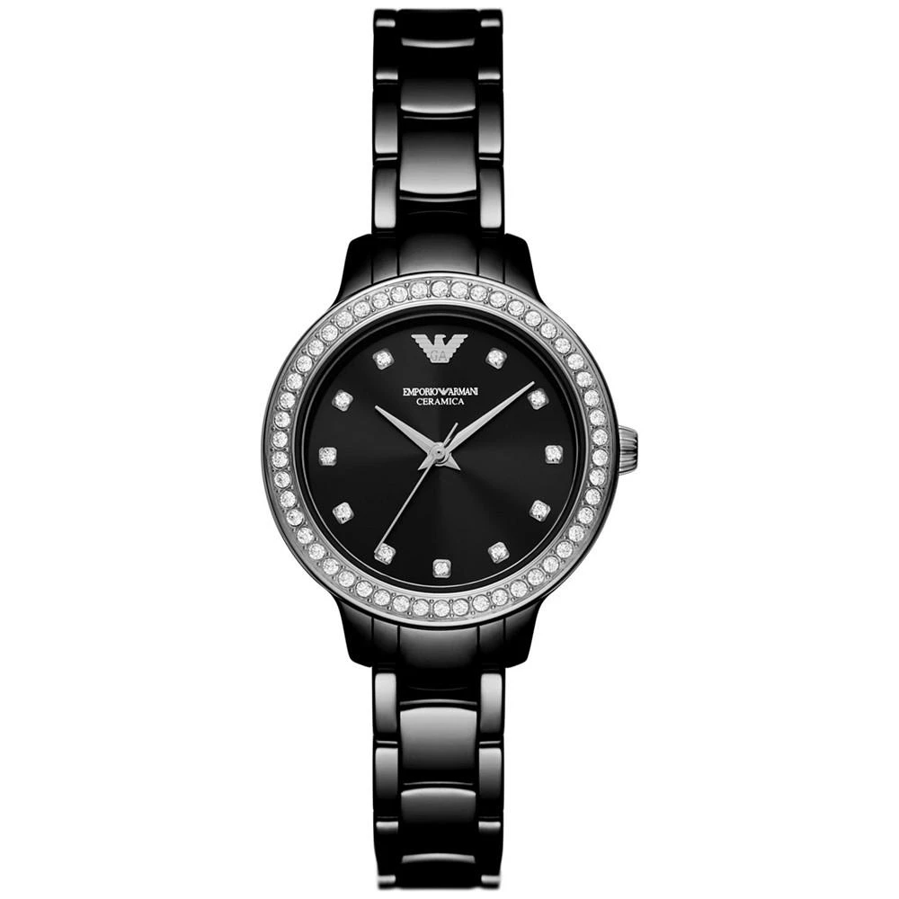 商品Emporio Armani|Women's Black Ceramic Bracelet Watch 32mm,价格¥2982,第1张图片