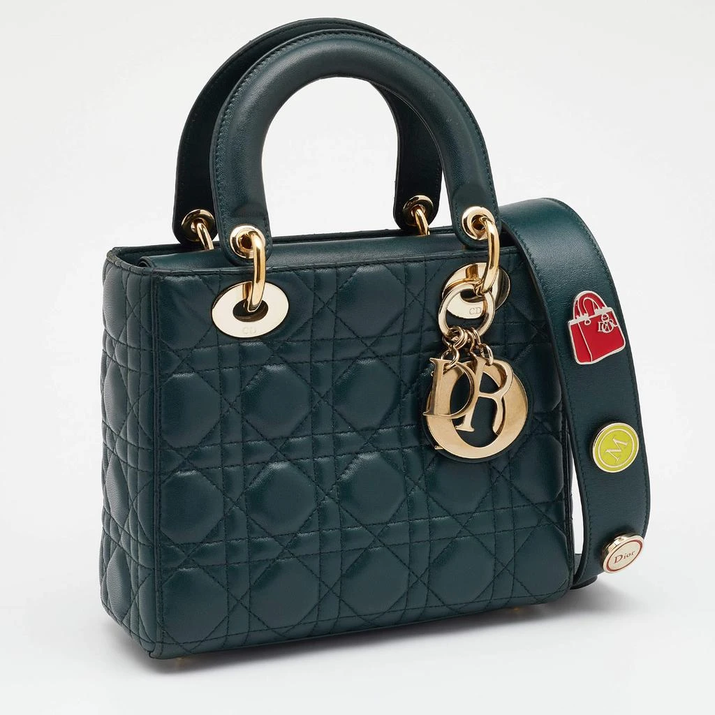 商品[二手商品] Dior|Dior Green Cannage Leather Small My Lady Dior Tote,价格¥17461,第3张图片详细描述