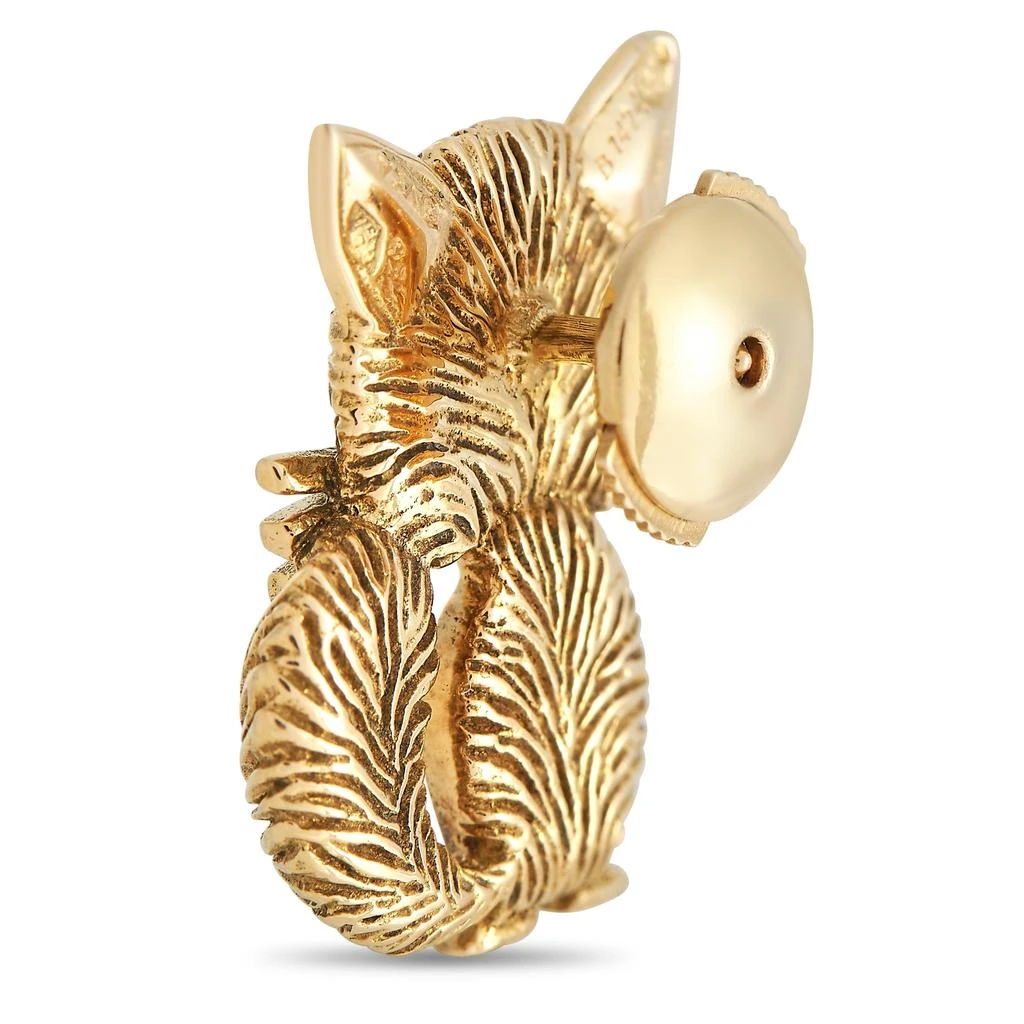 商品[二手商品] Van Cleef & Arpels|Van Cleef & Arpels 18K Yellow Gold Emerald and Enamel Cat Tie Pin,价格¥28349,第2张图片详细描述