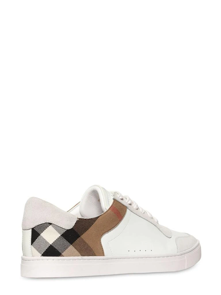商品Burberry|New Reeth Check Canvas & Leather Sneaker,价格¥4172,第3张图片详细描述