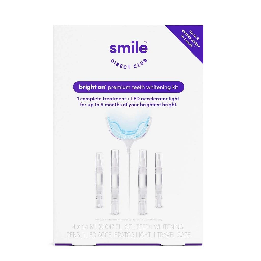 商品Smile Direct Club|SmileDirectClub Teeth Whitening Kit with LED Light - 4 Pack Gel Pens - Professional Strength Hydrogen Peroxide,价格¥420,第1张图片