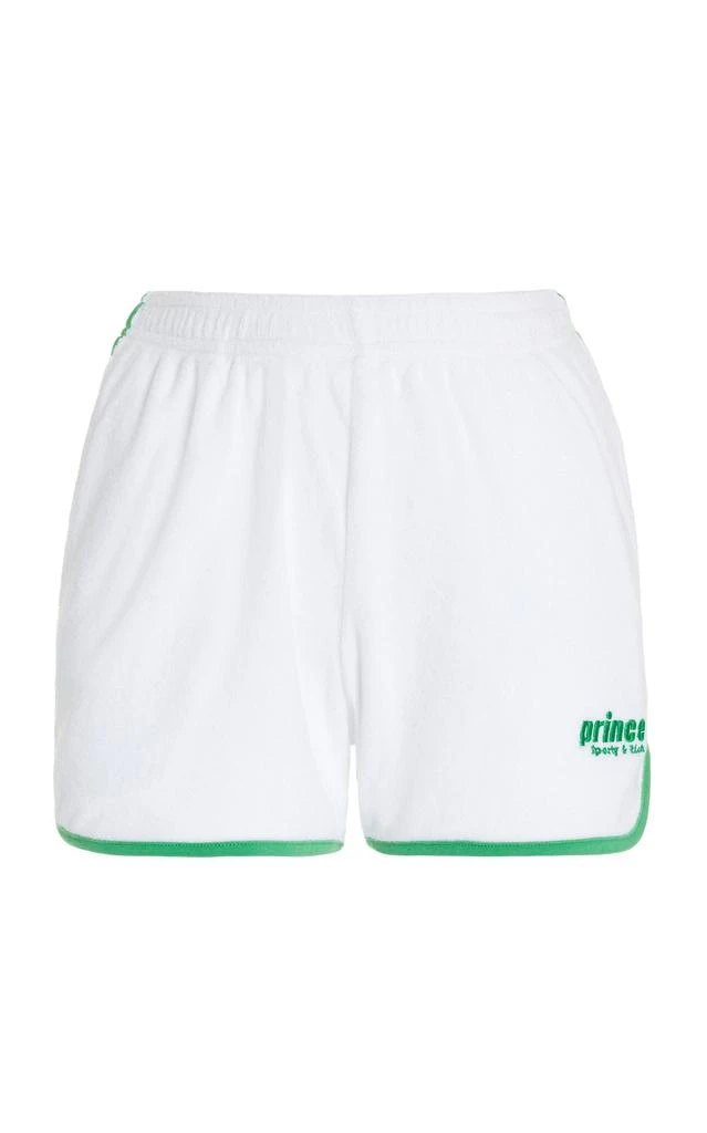 商品Sporty & Rich|Sporty & Rich - Women's x Prince Cotton Terry Shorts - White - XS - Moda Operandi,价格¥325,第1张图片