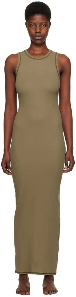 商品SKIMS|绿色 Cotton Rib Sleeveless 连衣裙,价格¥1085,第1张图片