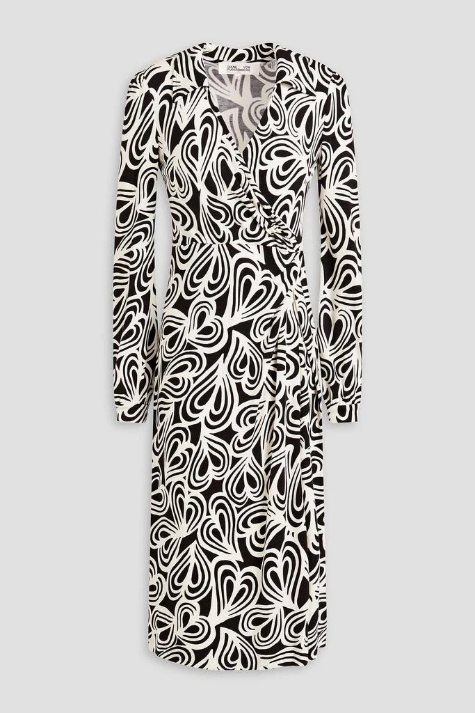 商品Diane von Furstenberg|Bogna wrap-effect printed Lyocell and wool-blend jersey dress,价格¥1665,第1张图片