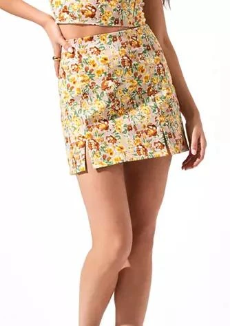 商品ASTR|The Label Womens Floral Side Slit Mini Skirt,价格¥198,第1张图片