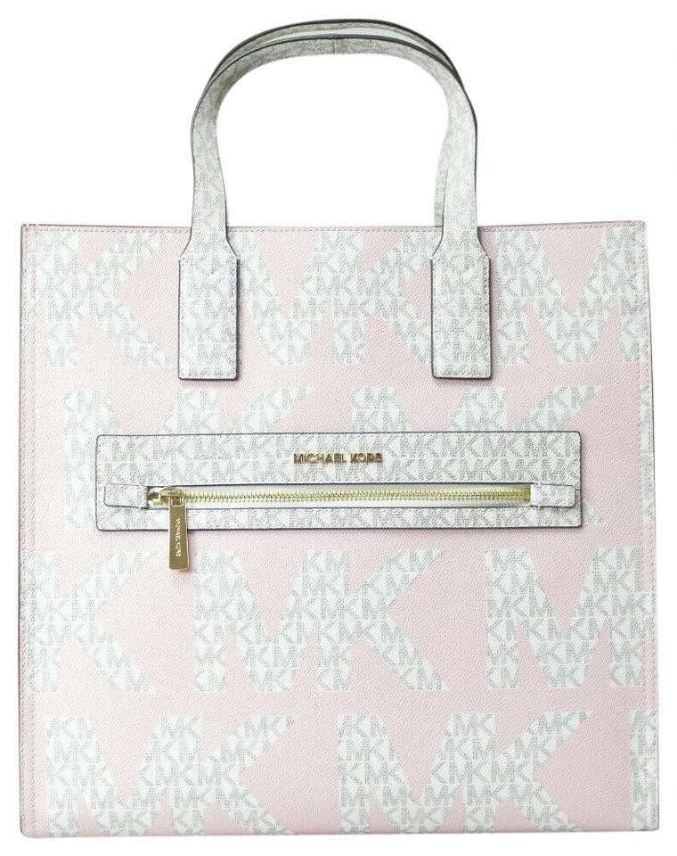 商品Michael Kors|Michael Kors Kenly Large Leather Graphic Logo NS Tote Handbag,价格¥2279,第1张图片