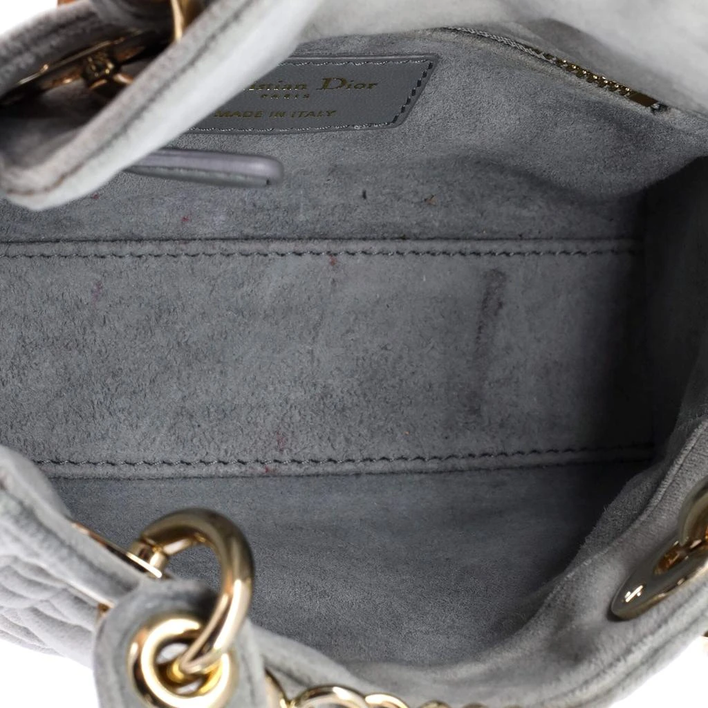 商品[二手商品] Dior|Lady Dior Chain Bag Cannage Quilt Velvet with Crystal Charms Mini,价格¥24026,第5张图片详细描述