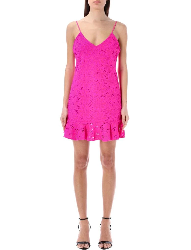商品ROTATE Birger Christensen|Rotate by Birger Christensen Lace Flounce Slip Dress,价格¥2373,第1张图片