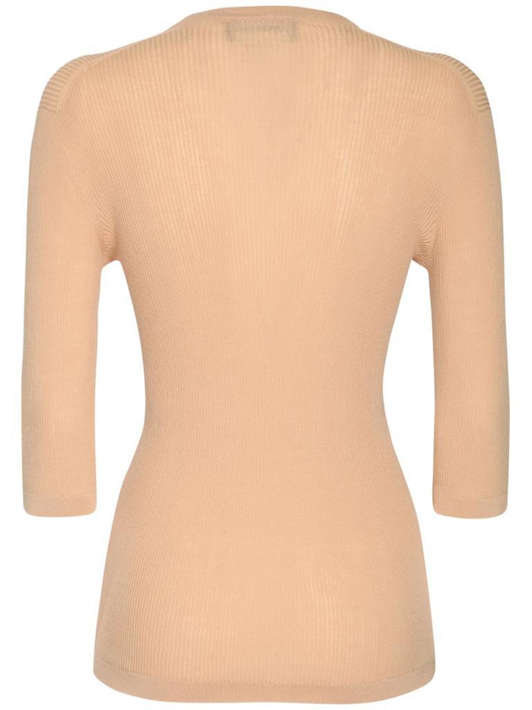 商品ROCHAS|Ribbed Cotton Crewneck Sweater,价格¥3139,第6张图片详细描述
