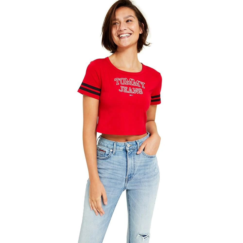 商品Tommy Jeans|Women's Cropped Logo T-Shirt,价格¥117,第1张图片