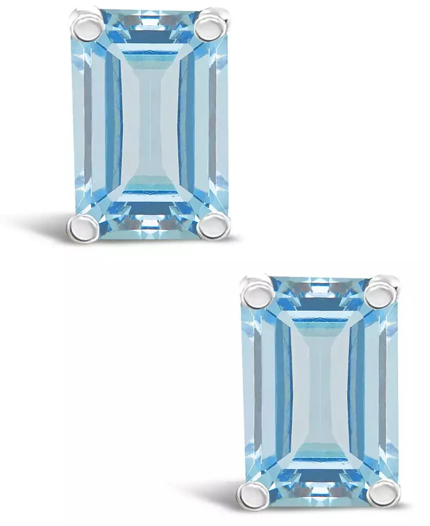 商品Macy's|Aquamarine (1 ct. t.w.) Stud Earrings in 14K Yellow Gold or 14K White Gold,价格¥4859,第3张图片详细描述