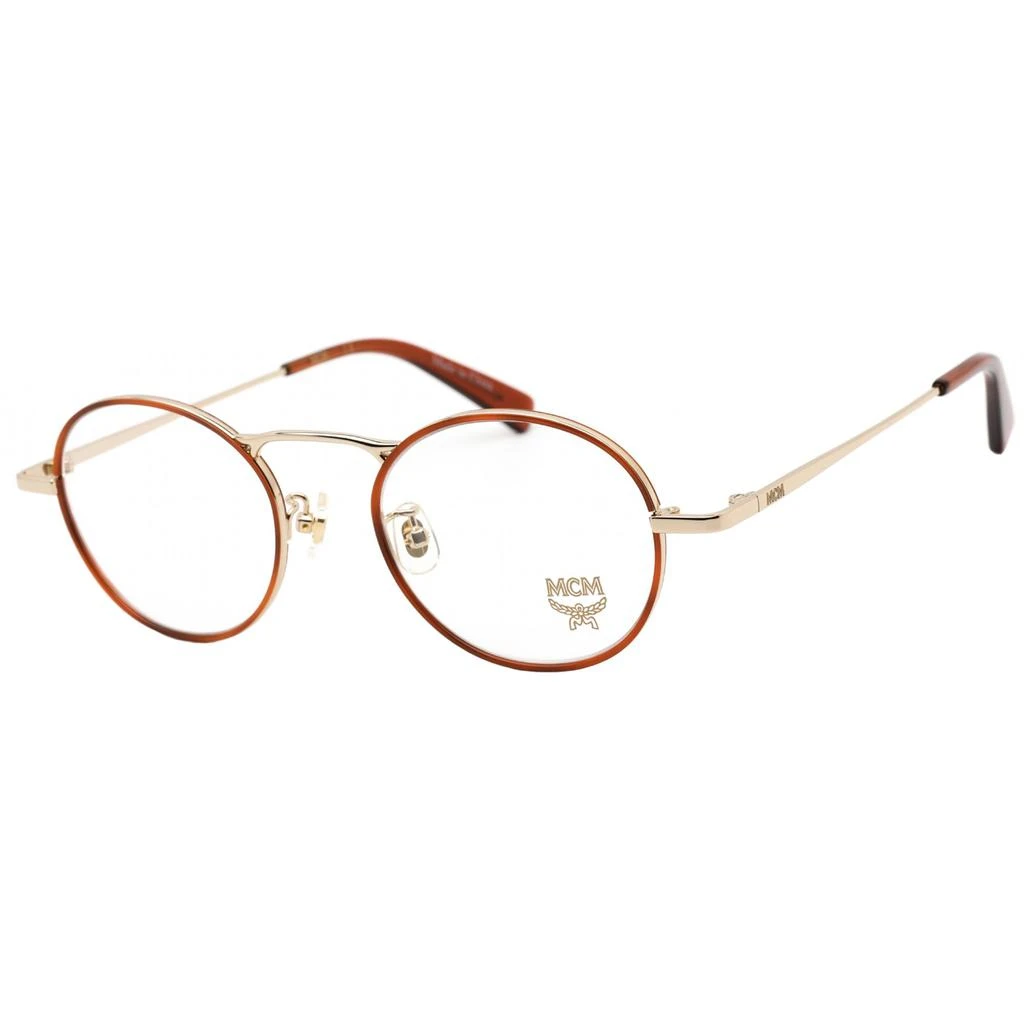 商品MCM|MCM Women's Eyeglasses - Clear Lens Blonde Havana Round Metal Frame | MCM2125A 218,价格¥432,第1张图片