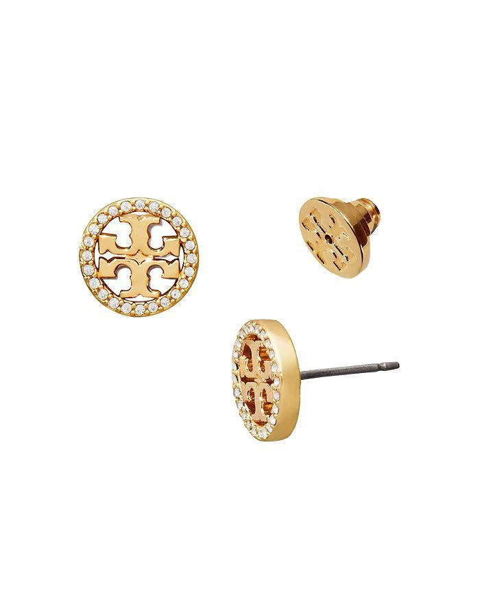 商品Tory Burch|Crystal Circle Logo Stud Earrings,价格¥737,第3张图片详细描述