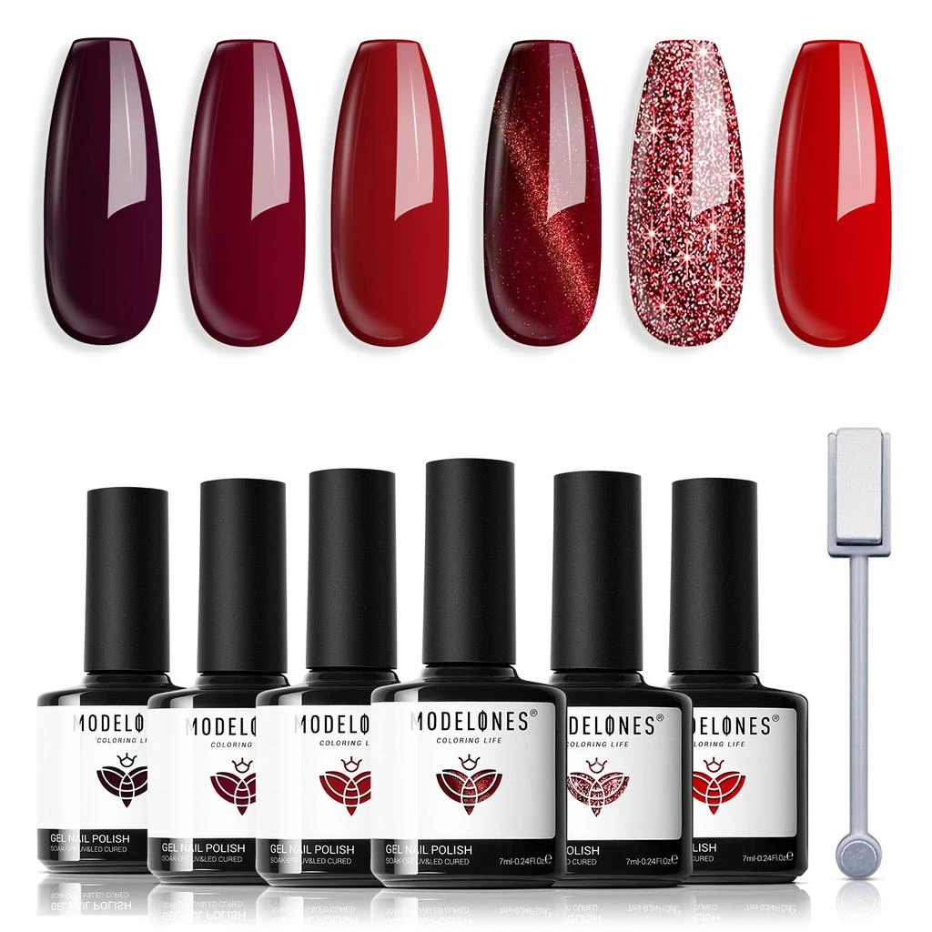 6 Shades Gel Nail Polish Set Collection 商品