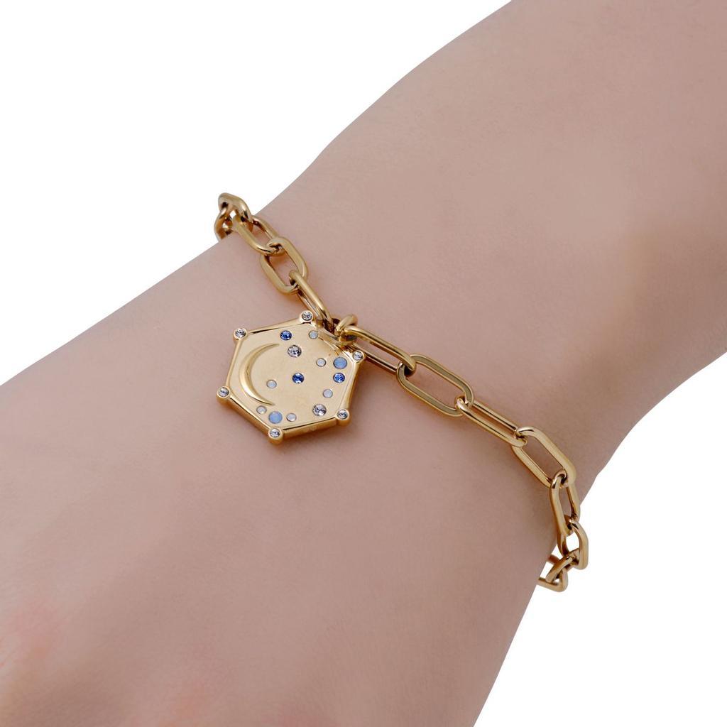 商品Swarovski|Swarovski Elements Gold-Tone Plated And Crystal Charm Bracelet 5572650,价格¥407,第4张图片详细描述