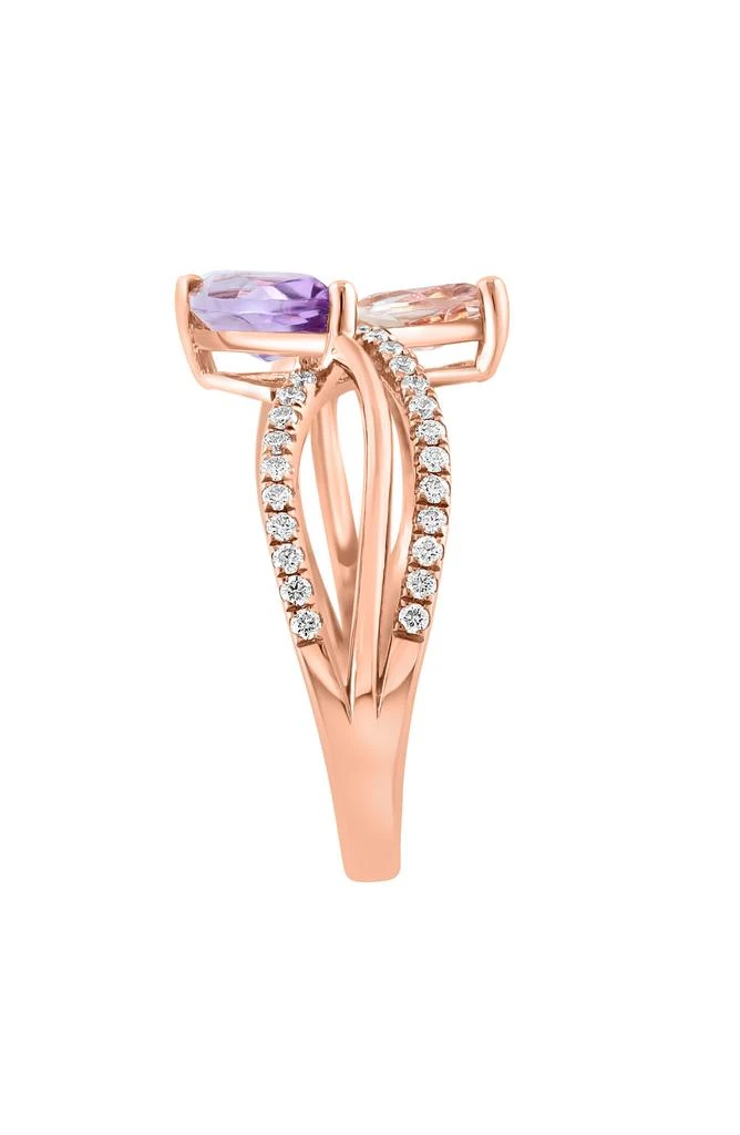 商品Effy|14K Rose Gold Morganite & Diamond Ring,价格¥5604,第3张图片详细描述