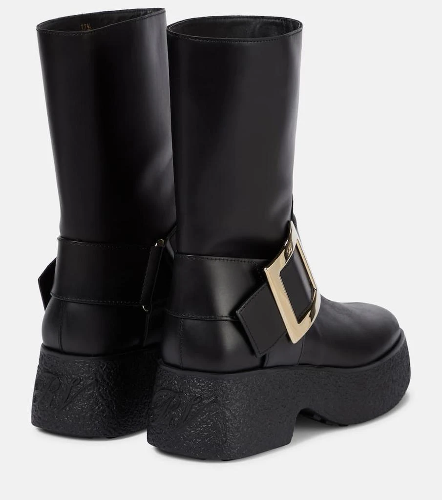 商品Roger Vivier|Viv' Rangers leather ankle boots,价格¥8029,第3张图片详细描述