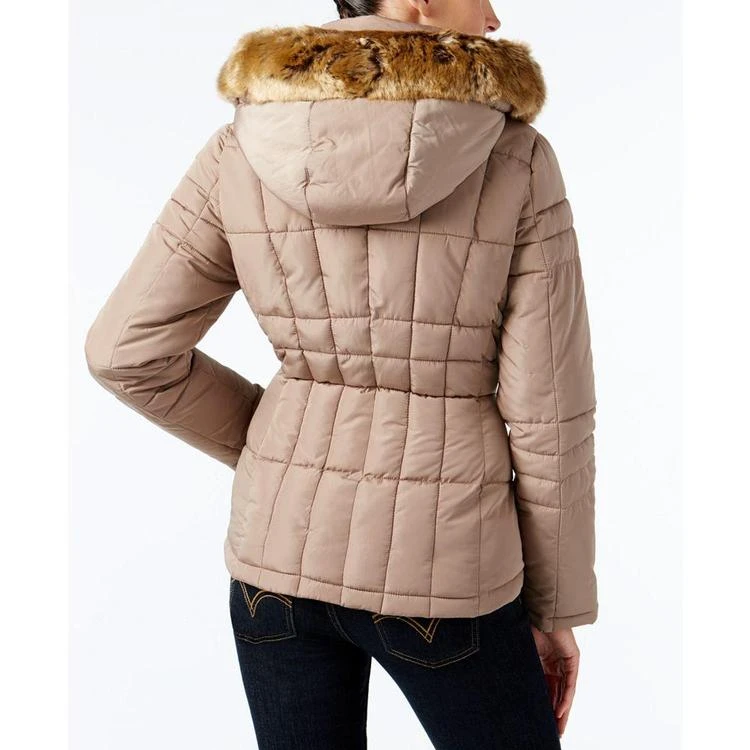 商品Calvin Klein|Faux-Fur-Trim Quilted Coat,价格¥748,第5张图片详细描述