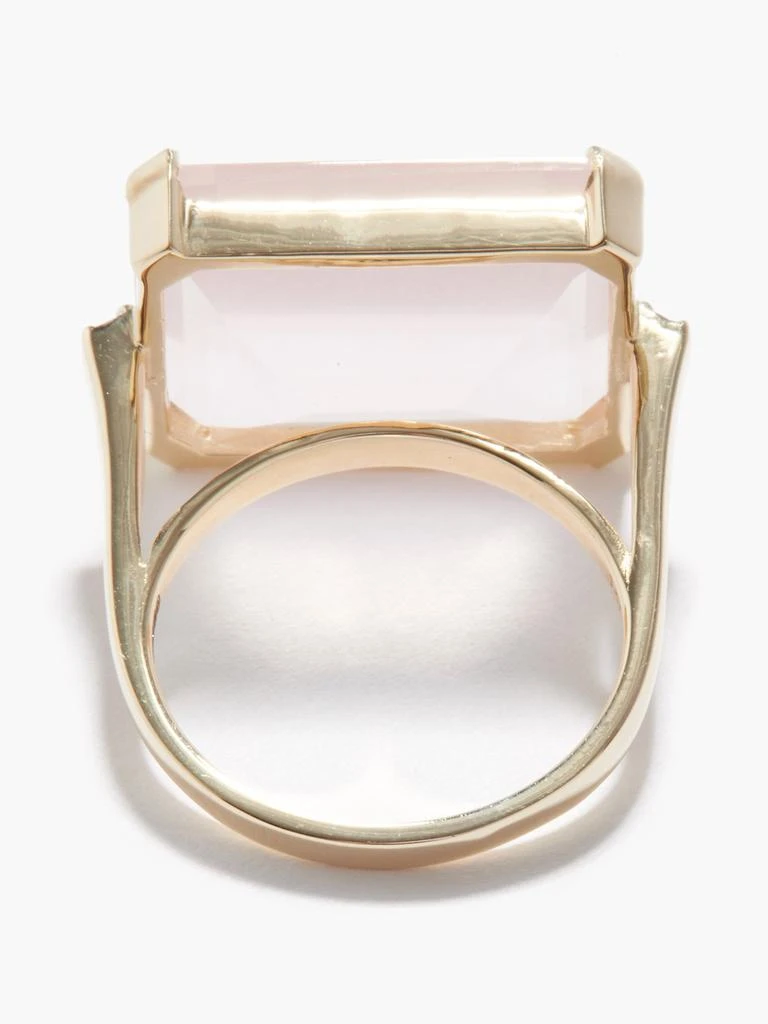 商品MATEO|East West diamond, rose quartz & 14kt gold ring,价格¥17753,第5张图片详细描述