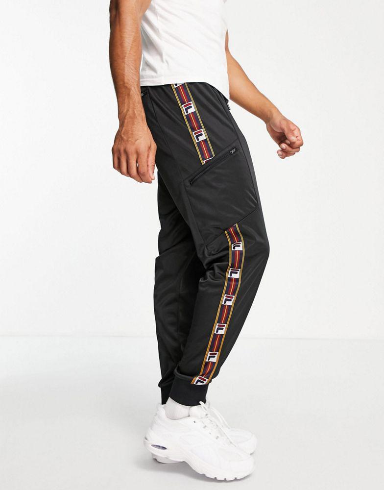 商品Fila|Fila joggers with taping in black,价格¥291,第1张图片