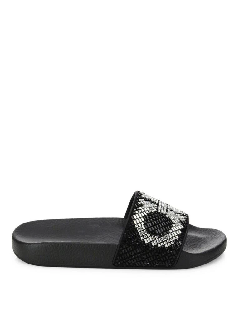 商品Salvatore Ferragamo|Groove Crystal-Embellished Logo Slides,价格¥2361,第5张图片详细描述