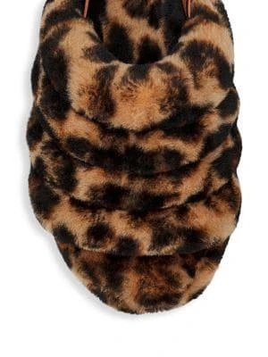 商品UGG|Fluff Yeah Panther-Print Sheepskin Slingback Slippers,价格¥340,第4张图片详细描述