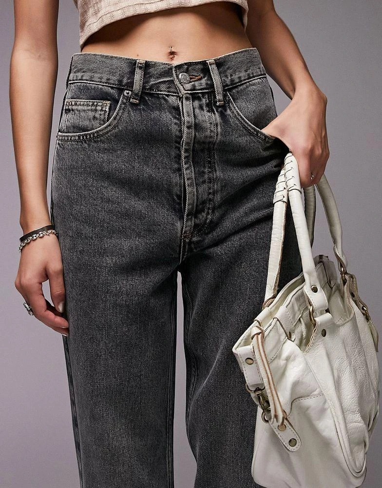 商品Topshop|Topshop grunge Kort jeans in authentic blue,价格¥272,第2张图片详细描述