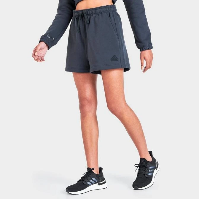 商品Adidas|Women's adidas New Sportswear Logo Fleece Shorts,价格¥113,第1张图片