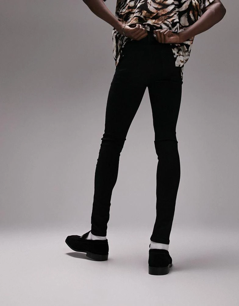 商品Topman|Topman spray on jeans in black,价格¥222,第3张图片详细描述