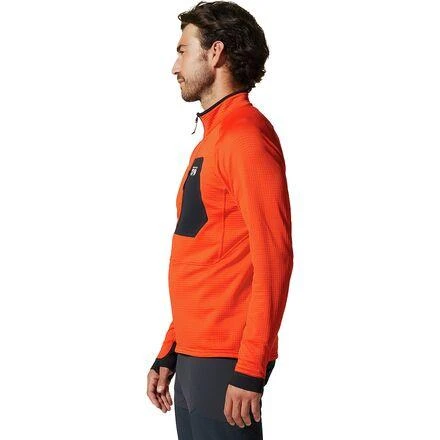 商品Mountain Hardwear|Polartec Power Grid Half-Zip Jacket - Men's,价格¥754,第4张图片详细描述