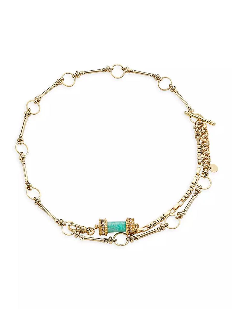 商品Room Service|Deva 24K Gold-Plate & Amazonite Convertible Bracelet,价格¥2440,第1张图片
