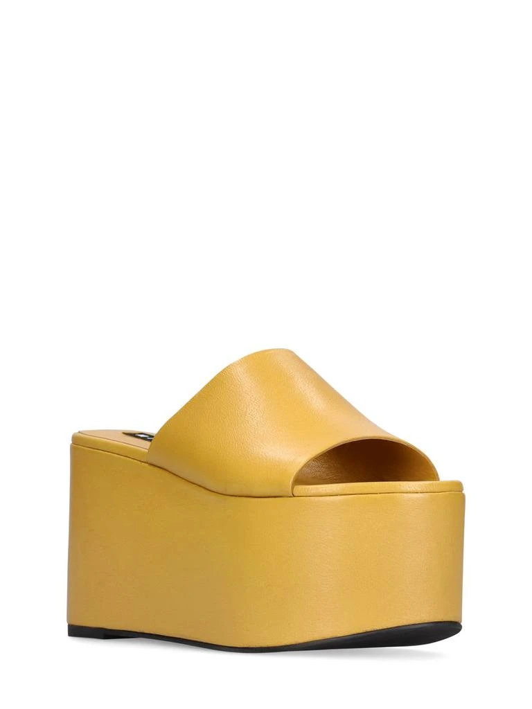 商品Simon Miller|100mm Blackout Leather Platform Wedges,价格¥2110,第2张图片详细描述