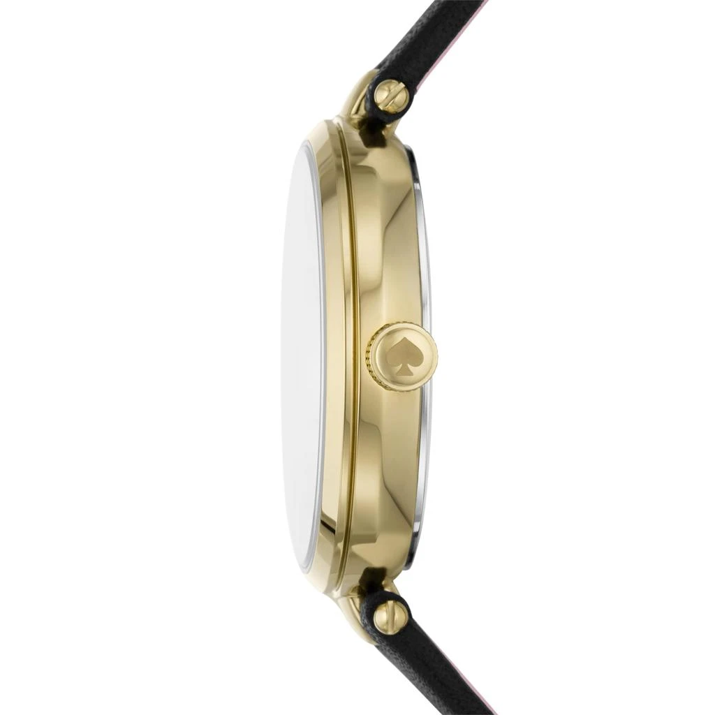 商品Kate Spade|Holland Black Leather Watch - KSW1813,价格¥1492,第2张图片详细描述