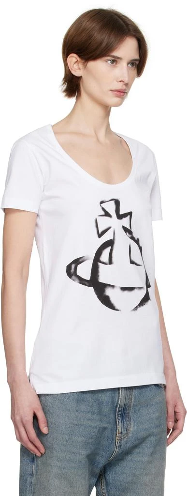 商品Vivienne Westwood|White Stencil Orb Lollo T-Shirt,价格¥2188,第2张图片详细描述