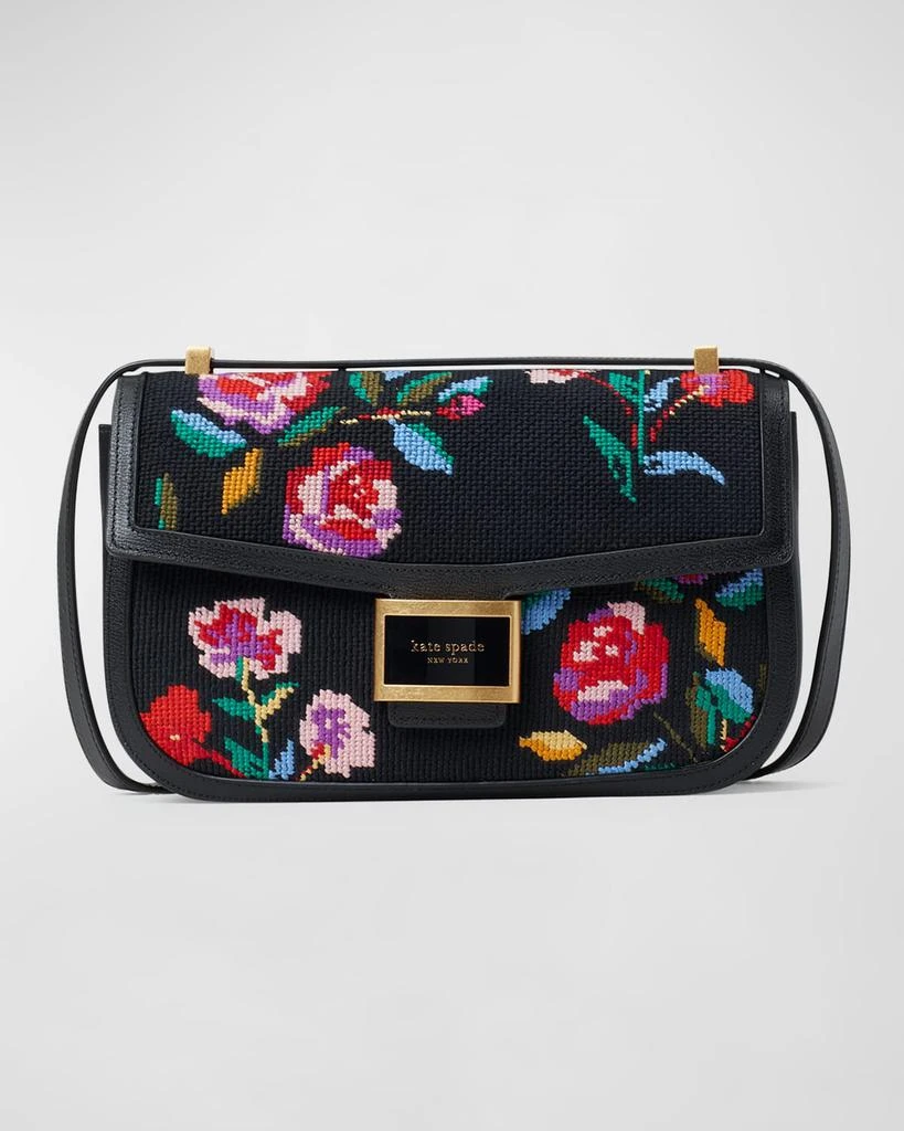 商品Kate Spade|medium flower canvas shoulder bag,价格¥3303,第1张图片