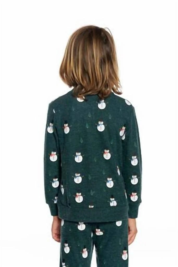 商品Chaser|Boys Bliss Knit Crew Neck Pullover in Holly/Dark Green,价格¥309,第2张图片详细描述