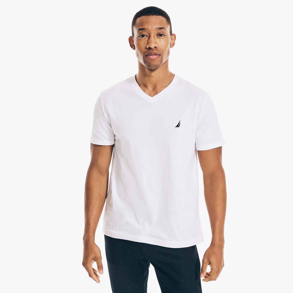 Nautica Mens Premium Cotton V-Neck T-Shirt商品第2张图片规格展示