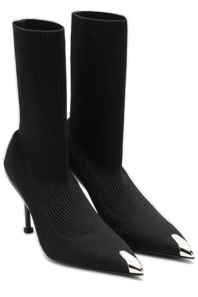 商品Alexander McQueen|Alexander McQueen Slash Pointed-Toe Ankle Boots,价格¥5017,第4张图片详细描述