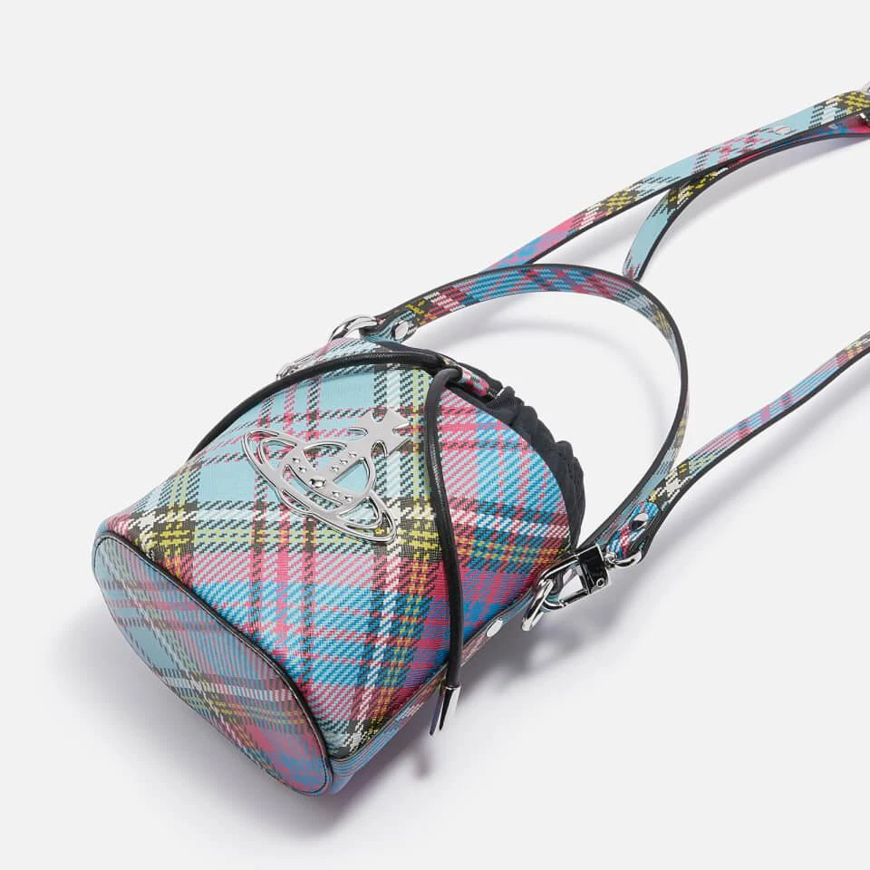 商品Vivienne Westwood|Vivienne Westwood Daisy Tartan-Print Drawstring Bucket Bag,价格¥2079,第5张图片详细描述