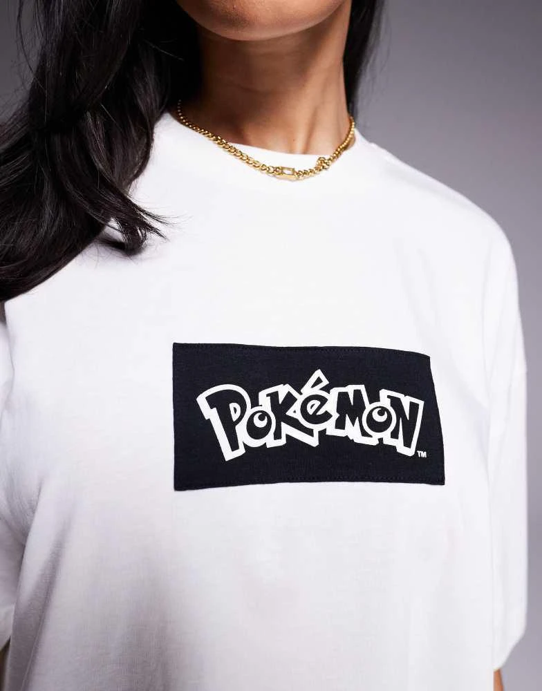 商品ASOS|ASOS DESIGN Pokemon unisex oversized t-shirt with Mewtwo prints in off white,价格¥230,第2张图片详细描述