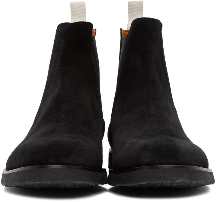 Black Suede Chelsea Boots商品第2张图片规格展示