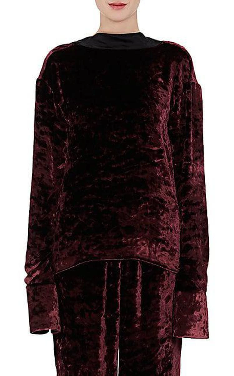 商品MAISON MARGIELA|Crushed Velvet Top,价格¥1913,第1张图片