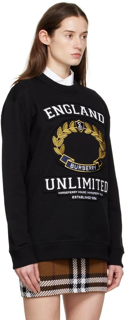 商品Burberry|Black College Sweatshirt,价格¥7866,第2张图片详细描述