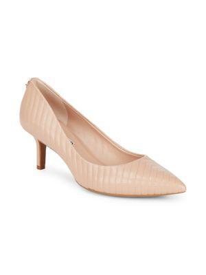 商品Karl Lagerfeld Paris|Rosette Leather Point Toe Pumps,价格¥525,第2张图片详细描述