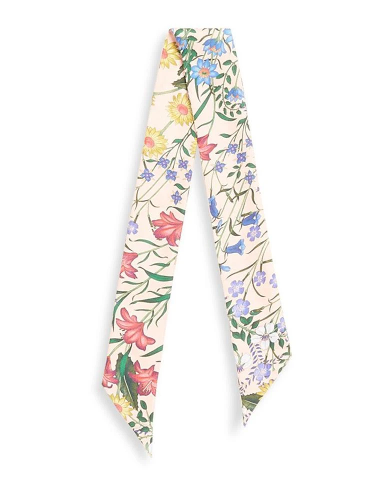 商品Gucci|Flora-Print Silk Twill Neck Bow,价格¥1387,第2张图片详细描述