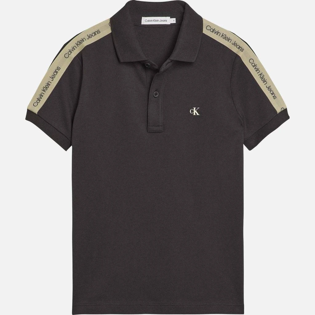 商品Calvin Klein|Calvin Klein Boys' Logo Tape Cotton-Blend Piqué Polo Shirt,价格¥278,第1张图片