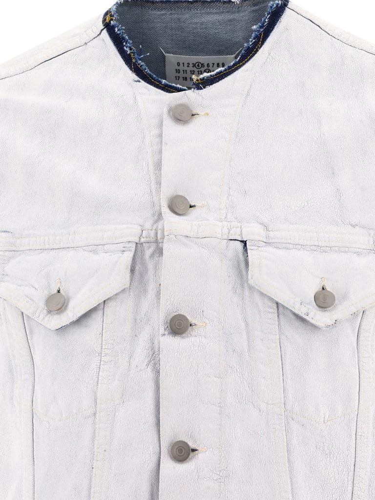 商品MAISON MARGIELA|Giacca In Denim Senza Colletto Jackets Light Blue,价格¥3672,第3张图片详细描述