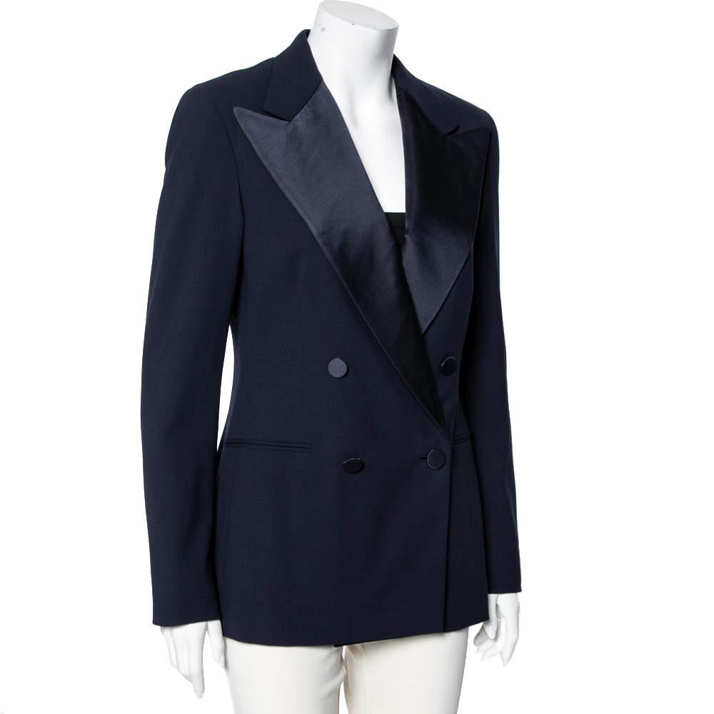 Ralph Lauren Purple Label Navy Blue Wool Double Breasted Tuxedo Jacket M商品第2张图片规格展示