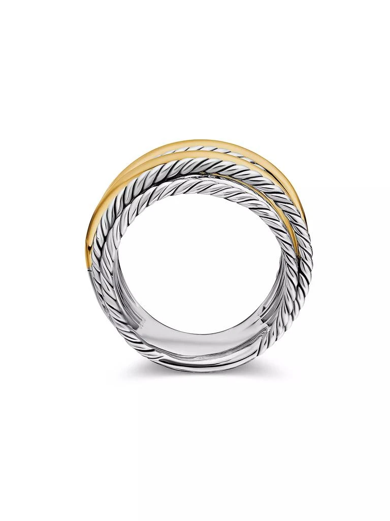 商品David Yurman|Crossover Wide Ring with 18K Yellow Gold,价格¥7123,第4张图片详细描述