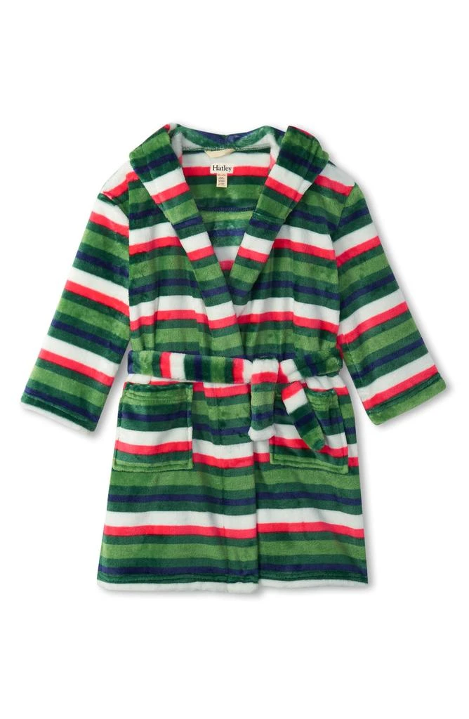 商品Hatley|Kids' Holiday Stripes Hooded Robe,价格¥186,第1张图片